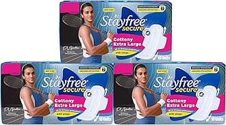 Secure XL Cottony Sanitary Napkins with Wings, Extra Large (60 Count)
