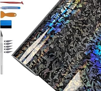 NewL Forged Carbon Fibre Vinyl Sticker, Chameleon, Bubble-Free, Air Release, DIY Sticker, Car, Vehicle, Motorcycle, Self-Adhesive (150 cm x 150 cm)
