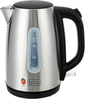 Cordless Electric Kettle, 2200W Power, 1.7L, with Water-Level Indicator, Removable Filter & Auto Shut-Off, Stainless Steel Body, Perfect for Beverages, JC450-B5