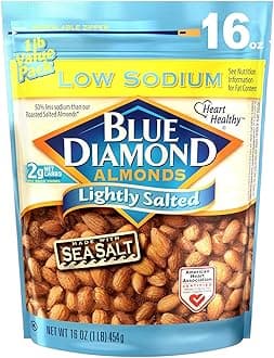 Low Sodium Lightly Salted Snack Nuts, 16 Oz Resealable Bag (Pack of 1)