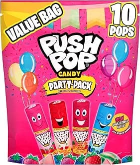 Push Pop Easter Candy Variety Pack, 10 Ct Lollipops Individually Wrapped in F...