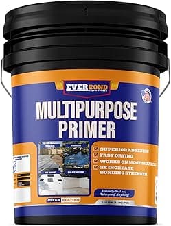 Multipurpose Primer - Primer for Roof Coatings - Use on EPDM Rubber, Wood, Fiberglass, Concrete, and Metal Surfaces - Easy to Apply on RVs, Campers, and Trailers - 4.75 Gallons