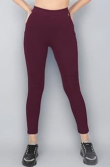 Mehrang Stretchable Yoga Pants for Women & Gym Pants for Women Workout with Mesh Insert & Side Pockets