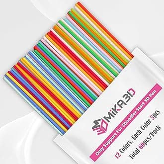 12 Bright Colors 2.5mm PCL Filament Refill, Low Print Temperature Filament, E...