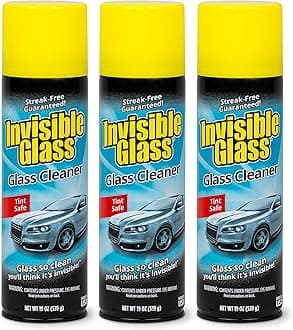 Invisible Glass 91164-3PK Premium Aerosol Glass Cleaner Spray for Car Windshields and Windows, Automotive and Home Window Cleaner, Streak-Free, Ammonia-Free, Tint-Safe – 19 oz (Pack of 3)