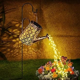 Solar Watering Can with Lights,Solar Outdoor Garden Decor Waterproof Large Hanging Lantern Landscape Lights Outside Decorations for Yard Clearance Porch Patio Pathway Gardening Gift