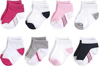 Hudson Baby Baby Girls' Cotton Rich Newborn and Terry Socks