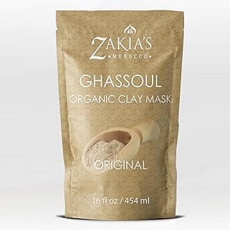 Zakia's Morocco Moroccan Rhassoul Clay Mask - Organic Natural Facial and Body Clay Mask - 1 lb