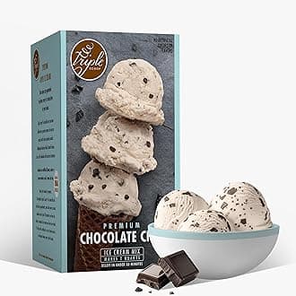 Premium Vanilla Choc Chip Ice Cream Mix For Ice Cream Maker. Simple, Easy, Delicious. From Gourmet Mix To Maker in 5 Min, Makes 2 Creamy Quarts, Made in USA (1 Pack, Van Choc)