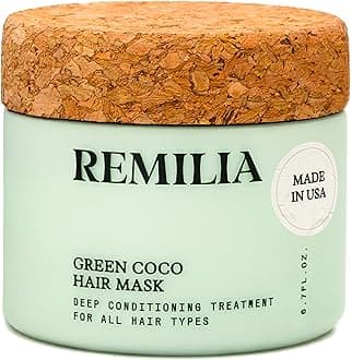 Green Coco hair mask 200ml for dry and damaged hair by Remilia Hair. Made in Italy
