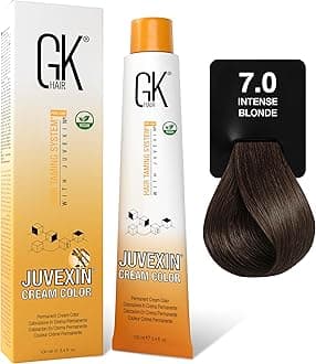 GK HAIR Color Cream Intensive Naturals - 7.0 Intense Blonde – 100% Grey Coverage Semi, Demi or Permanent Results 8–10 Vol Semi 20-30-40 Vol Permanent – Salon Quality Hair Dye – For Women & Men 100ml
