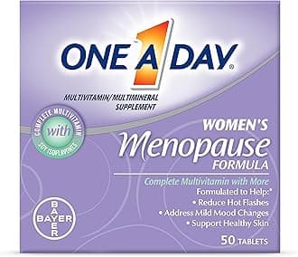 One A Day Women's Menopause Multivitamin with Vitamin A, Vitamin C, Vitamin D, Vitamin E and Zinc for Immune Health Support, Bone health, 50 Count (Packaging May Vary)