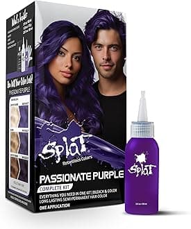 Complete Kit | Hair Dye | Semi-Permanent | Long Lasting | Vegan and Cruelty-Free (Passionate Purple)