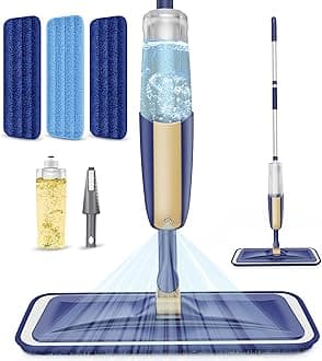 – Spray Mops For Cleaning Floors - MEXERRIS Floor Mop with 3 Washable Microfiber Pads 1 Refillable Bottle - Dust Wet Dry Mop for Hardwood Laminate Tile Wood Floors Cleaning - Commercial Home Mop