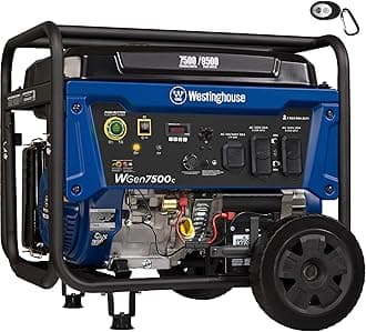 9500 Peak Watt Home Backup Portable Generator, Remote Electric Start with Auto Choke, Transfer Switch Ready, Gas Powered, CO Sensor