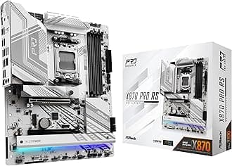 ASRock X870 Pro RS AMD Ryzen Socket AM5 ATX Motherboard DDR5 DIMMs 8000 MHz 256 GB PCIe Gen5 SATA3 6.0 Gb/s