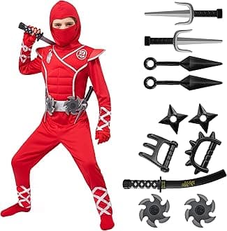 Spooktacular Creations Halloween Ninja Costume, Ninja Costume Kids, Ninja Accessories Costume for Boys Themed Party