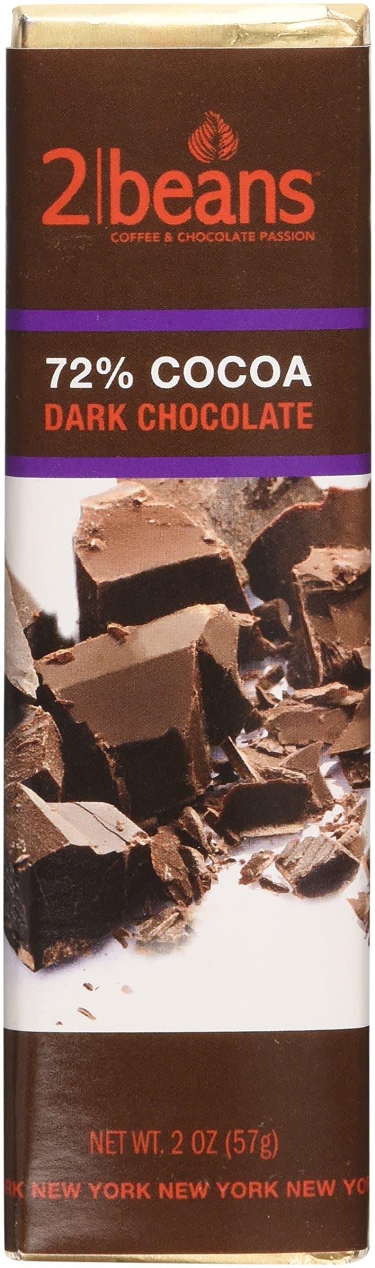 2beans 72% Dark Chocolate Bar