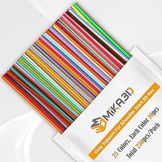 25 Colors PCL 3D Pen Filament Refill for 3Doodler Start+ 3D Pen, Low Print Te...