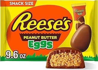 REESE'S Milk Chocolate Peanut Butter Snack Size Eggs Candy, Easter, 9.6 oz Bag