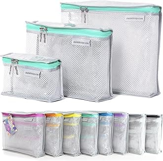 Travel Toiletry Bag Set of 3 – Clear TSA Approved Toiletry Bags for Women – Reusable Water-Resistant Makeup Organizer Pouches for Skincare, Cosmetics, Travel Accessories, Airport Packing - Aqua