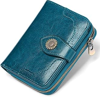 Leather Purses for Women, RFID Blocking Small Wallets for Women, Ladies Purse with Multiple Card Slots and Zipper Compartment