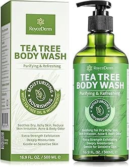 Antifungal Body Wash & Soap, Antibacterial, Tinea Versicolor, Tea Tree Body Wash, Back Acne, Folliculitis, For Jock Itch, Athletes Foot, Body Odor, Ringworm