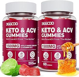 (2 Pack) Keto ACV Gummies1500MG Keto Gummies Apple Cider Vinegar Formulated with Pomegranate Beet Juice Powder B12 Vegan Non GMO 120 Gummys