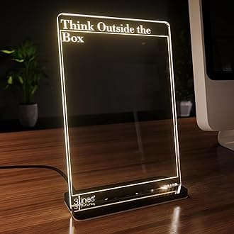 - Glowrite Illuminate Your Ideas! Acrylic LED Writing Board with USB Stand/Base | Ideal for Home & Office | Unique Gift | Made in India | with 2 Markers | Think Outside The Box | Regular