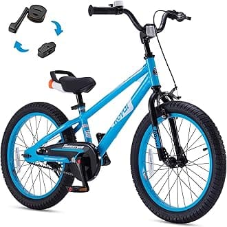 RoyalBaby Freestyle-EZ Kids Bike, Easy Beginner to Learn Balancing to Biking, 16 18 Inch Balance & Pedal Bicycle for Boys Girls Ages 4-9 Years, Instant Assembly, Multiple Color Options