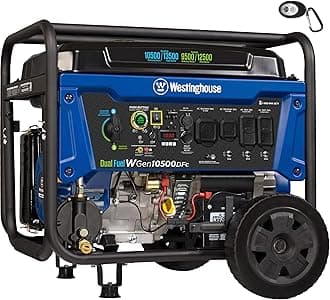 Westinghouse 13500 Peak Watt Dual Fuel Home Backup Portable Generator, Remote Electric Start, Transfer Switch Ready, Gas and Propane Powered