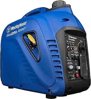 Westinghouse 2200 Peak Watt Super Quiet & Lightweight Portable Inverter Generator, Gas Powered, CO Sensor, Parallel Capable, Long Run Time