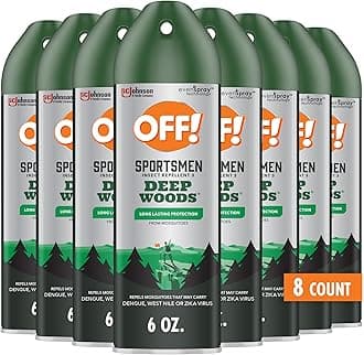 OFF! Deep Woods Sportsmen Insect Repellent Spray for Hunting Camping and Fishing 6 Ounce (Pack of 8)