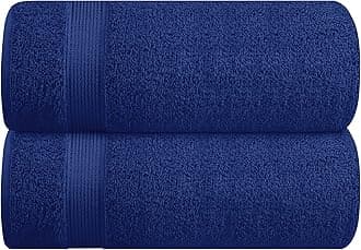 Belizzi Home Cotton 2 Pack Oversized Bath Sheet 35x70, Large Bath Sheet, Ultra Soft, Absorbent, Compact, Eco-Friendly, Recyclable, Quick Drying and Lightweight Towel - Navy BlueOEKO-TEX STANDARD 100