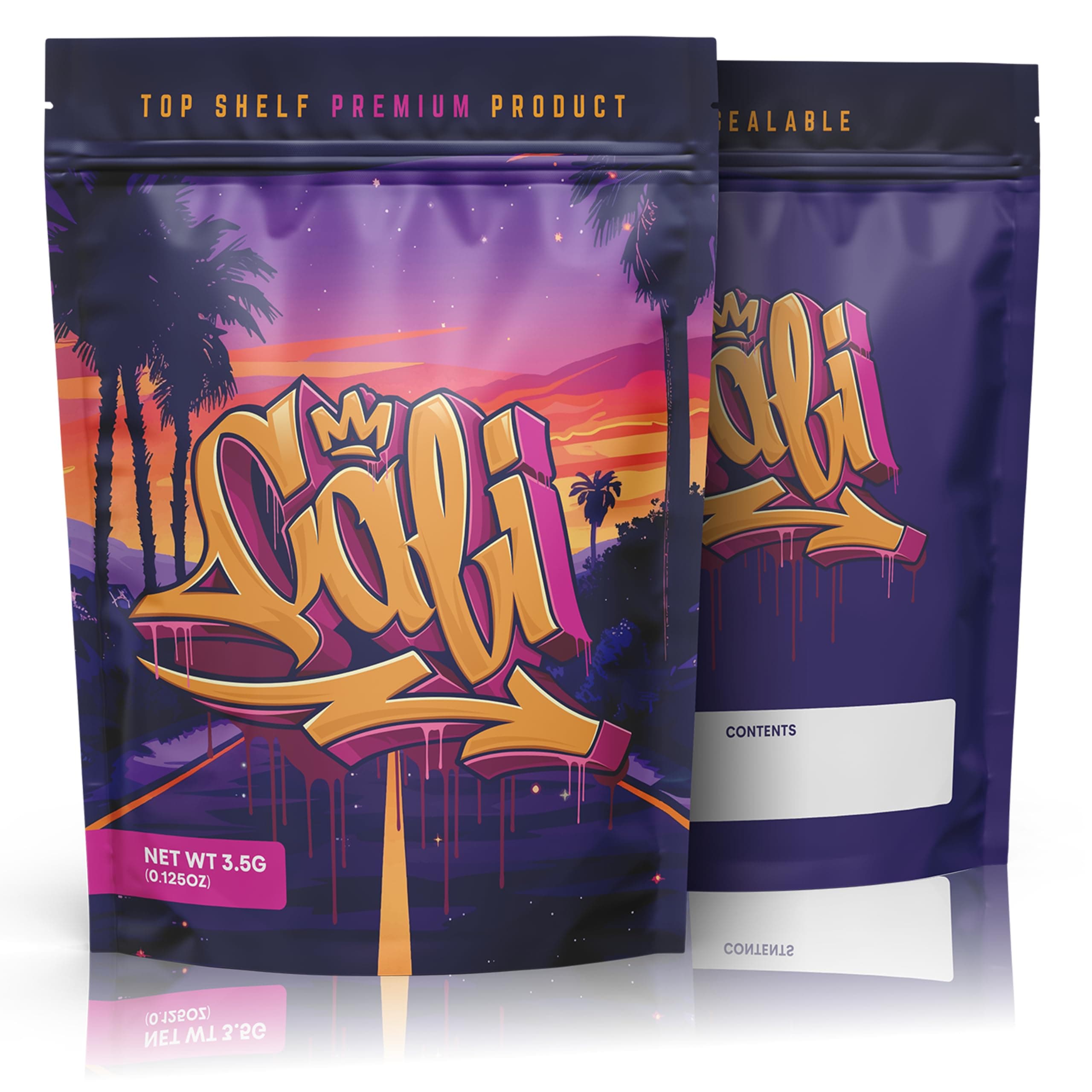 Cali - 100 x Aluminium Foil lined Mylar bags, Ziplock Storage Pouches, Baggies, Food or Craft Use (9.8cm x 13cm)