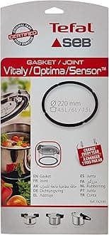 TEFAL Gasket for 4.5-6-7.5L Stainless steel Pressure cooker,Black,220 mm , 792189