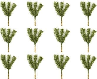 Factory Direct Craft Artificial Evergreen Pine Picks for Holiday Decorating - 12 Picks
