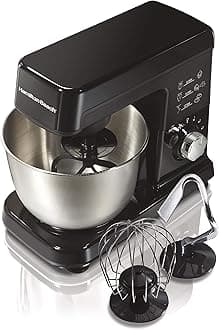 Hamilton Beach 63325 – Mixer (Stand Mixer, 3.31 L, Black, Stainless Steel, Stainless Steel, 300 W)