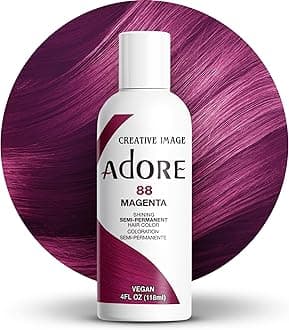 Semi Permanent Hair Color (088 Magenta) | Vegan & Cruelty-Free Purple Hair Dye | No Ammonia, No Peroxide, No Alcohol | 4 Fl Oz