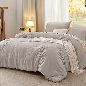 Bedsure Queen Comforter Set, Linen Soft Prewashed Bedding for All Seasons, 3 Pieces GentleSoft™ Bed Set, 1 Lightweight Comforter (90"x90") and 2 Pillowcases (20"x26")