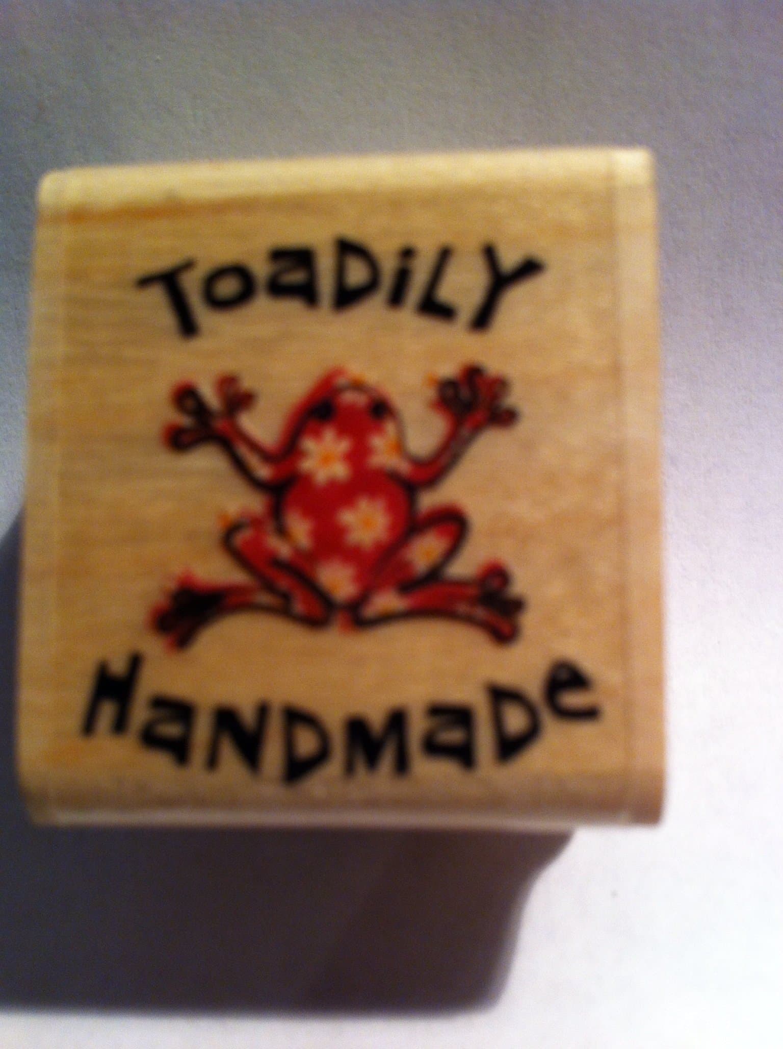 Toadily Handmade Frog Rubber Stamp
