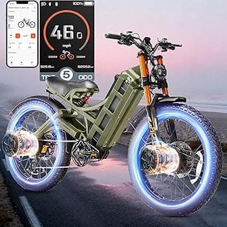 Eahora Romeo Pro 2/3 Ebike 1600W/4000W/5600W Electric Bike for Adults 34/46/50MPH 200 Miles Long Range Dual Motor 48/70/80AH Battey Electric Mountain Bike Dual Hydraulic Brakes Full Suspension EBike