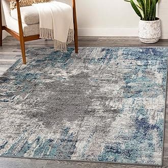 Artistic Area Rug, D.Blue-L.Blue 5x7