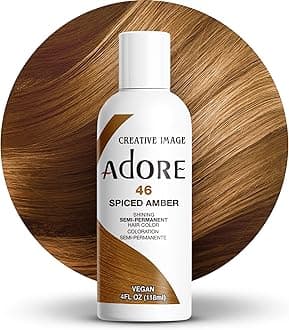 Semi Permanent Hair Color (046 Spiced Amber) | Vegan & Cruelty-Free Brown Hair Dye | No Ammonia, No Peroxide, No Alcohol | 4 Fl Oz
