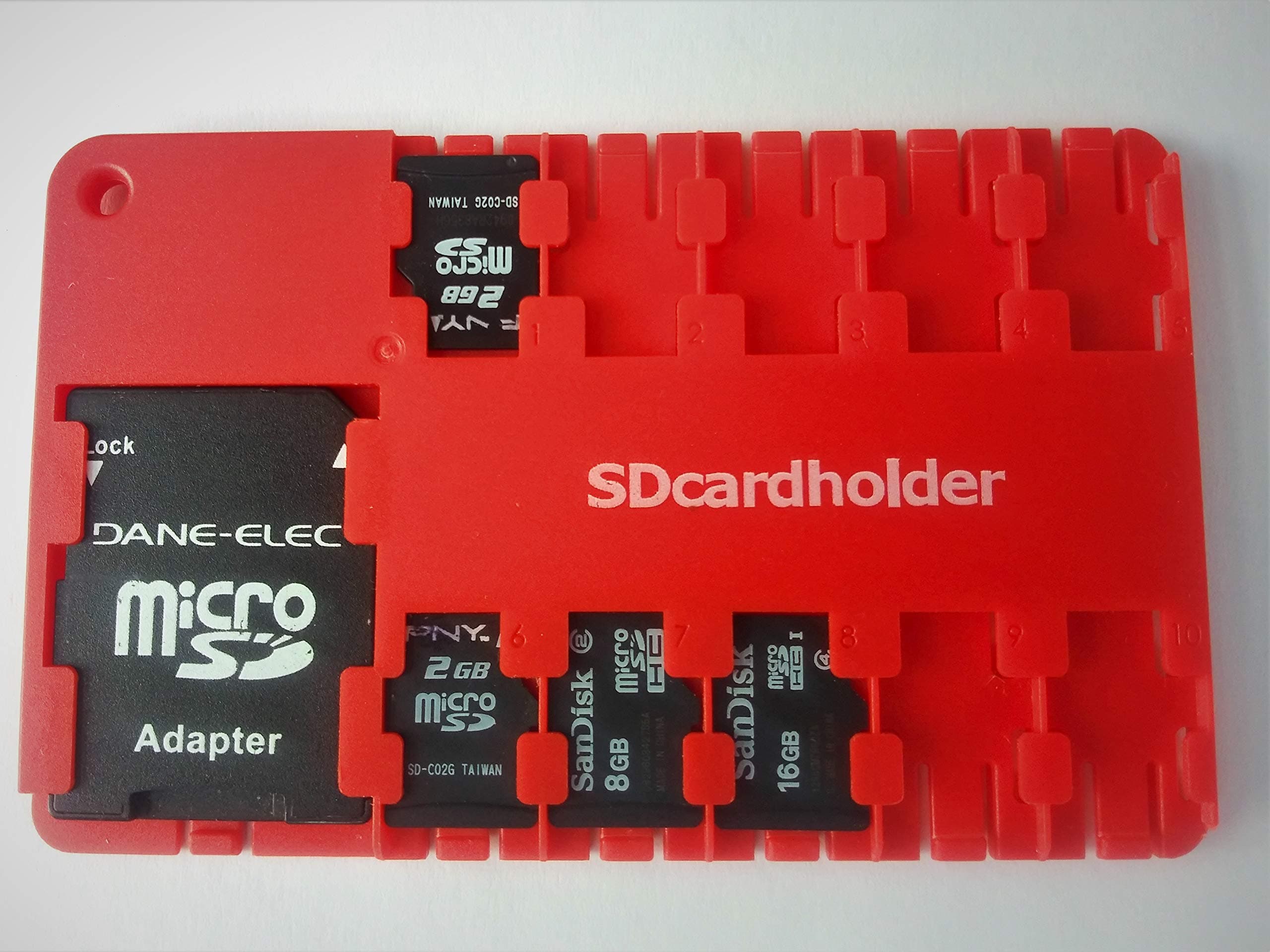SDcardholder.com Micro Sd Card Holder-RED