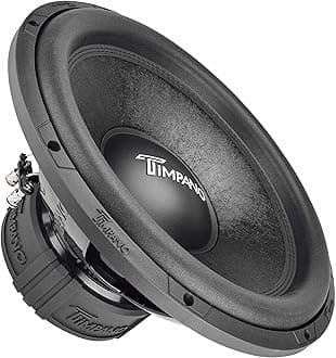 Timpano 15 Inch Subwoofer D4 1600 Watts Max Power Dual 4 Ohm, 15 Subwoofer Speaker 16 mm Xmax, TPT-T1500-15 D4, 2.6 in Voice Coil, Double Stacked Magnet Sub Woofer for Car Audio Systems (Single)