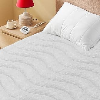 BedsureHeated Mattress Pad King - Bed Warmer with Memory & Preheat Functions, 12-Hour Auto Off & 10 Heat Settings with Dual Controllers, Fast Heating, Embossed Electric Mattress Pad King, 78"x80"