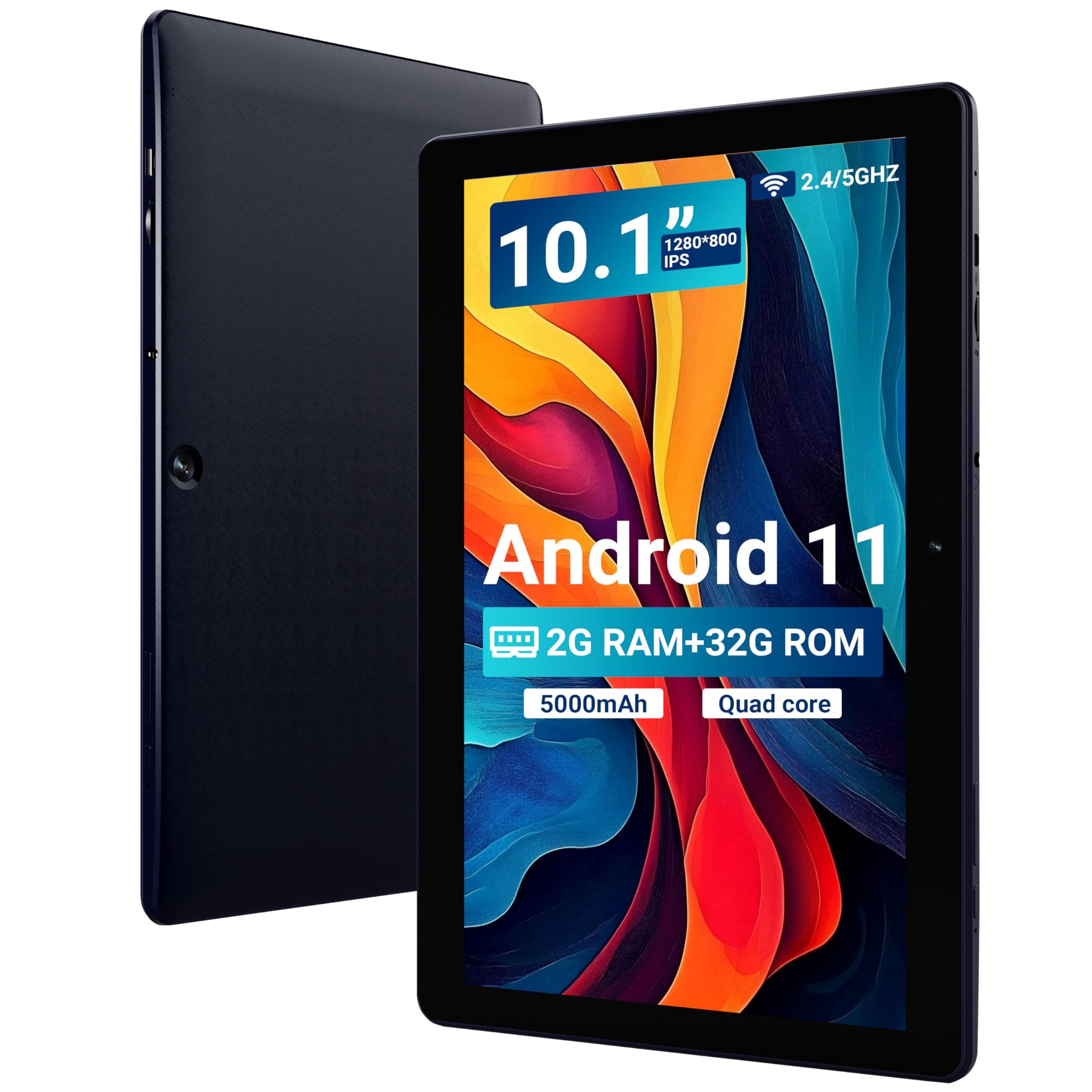 DigiLand Tablet 10.1" Android Tablet with MTK Quad-core Processor,2GB RAM 32GB ROM,Support 256GB Expand,1280 * 800 HD IPS Touchscreen,Dual Camera,DL1036,Blue