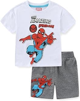 Spider-Man Boys Short Sleeve T-Shirt and Shorts Set for Big Kids