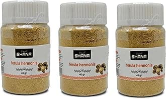 Shana Sharsh El Zaloua (Ferula Hermonis) Powder Egyptian Herbs Natural Herbal Al Zaloua Egypt Arab No Preservatives No Gmo Kosher Halal Nature (3 Pack = 4.23 oz / 120 gm) شرش الزلوع شانه